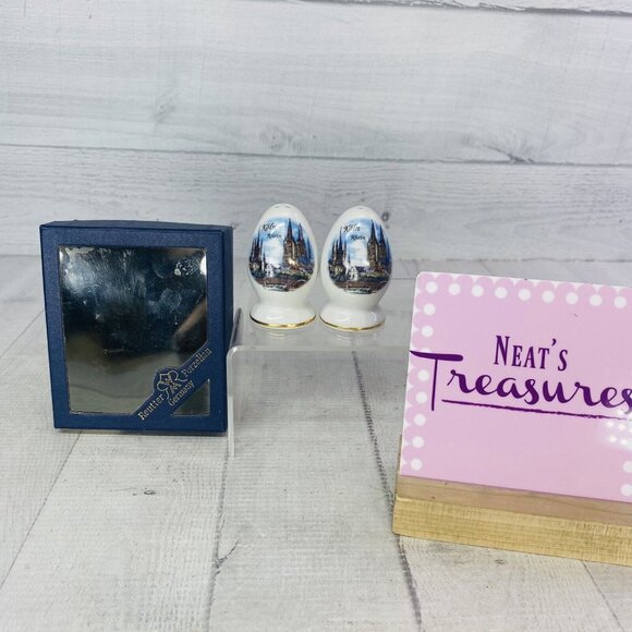 Reutter Porzellan KOLN DOM CATHEDRAL Germany Salt Pepper Shaker Set With Box - Picture 1 of 16